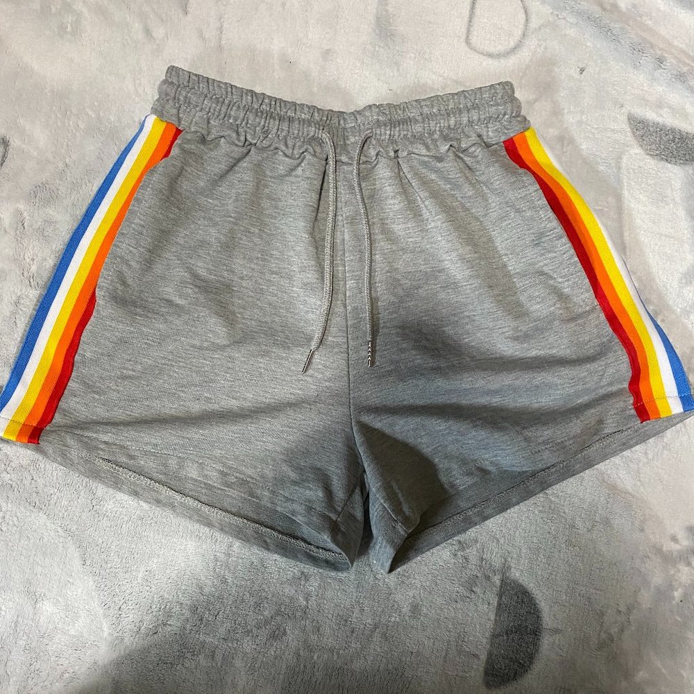 Shein Gray with colorful strip on the side size small